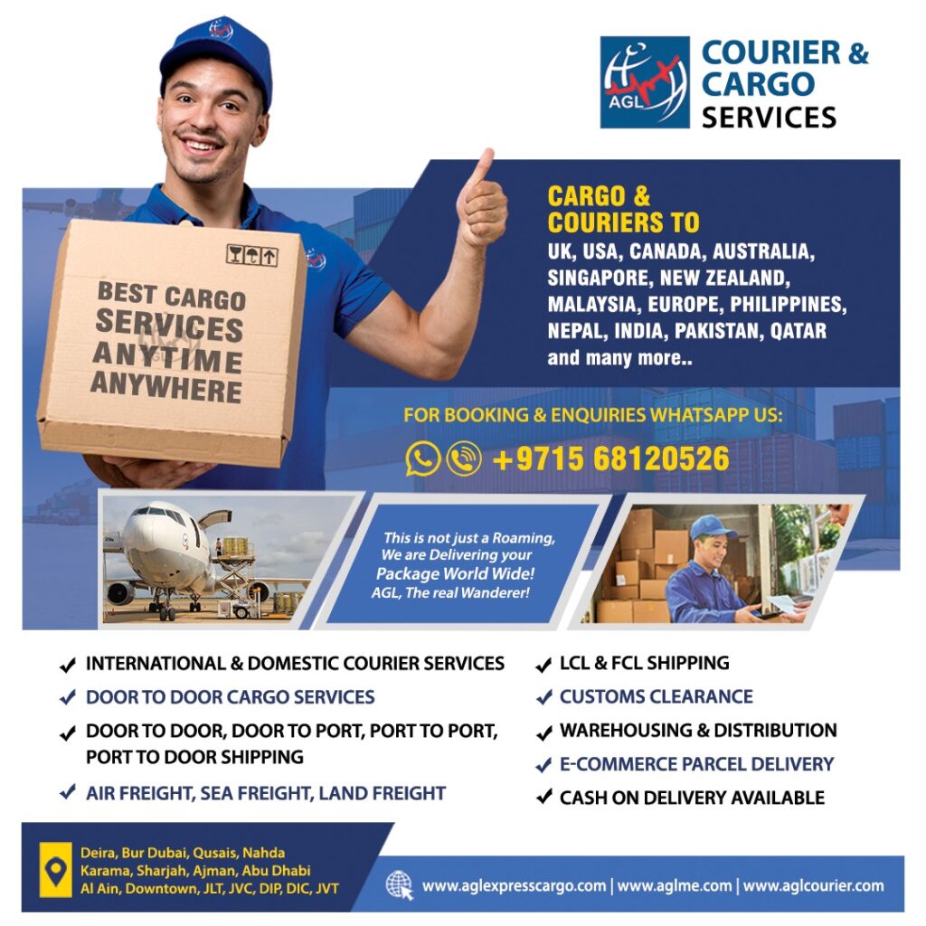 COURIER TO KERALA Dubai UAE Parcel Delivery Cargo
